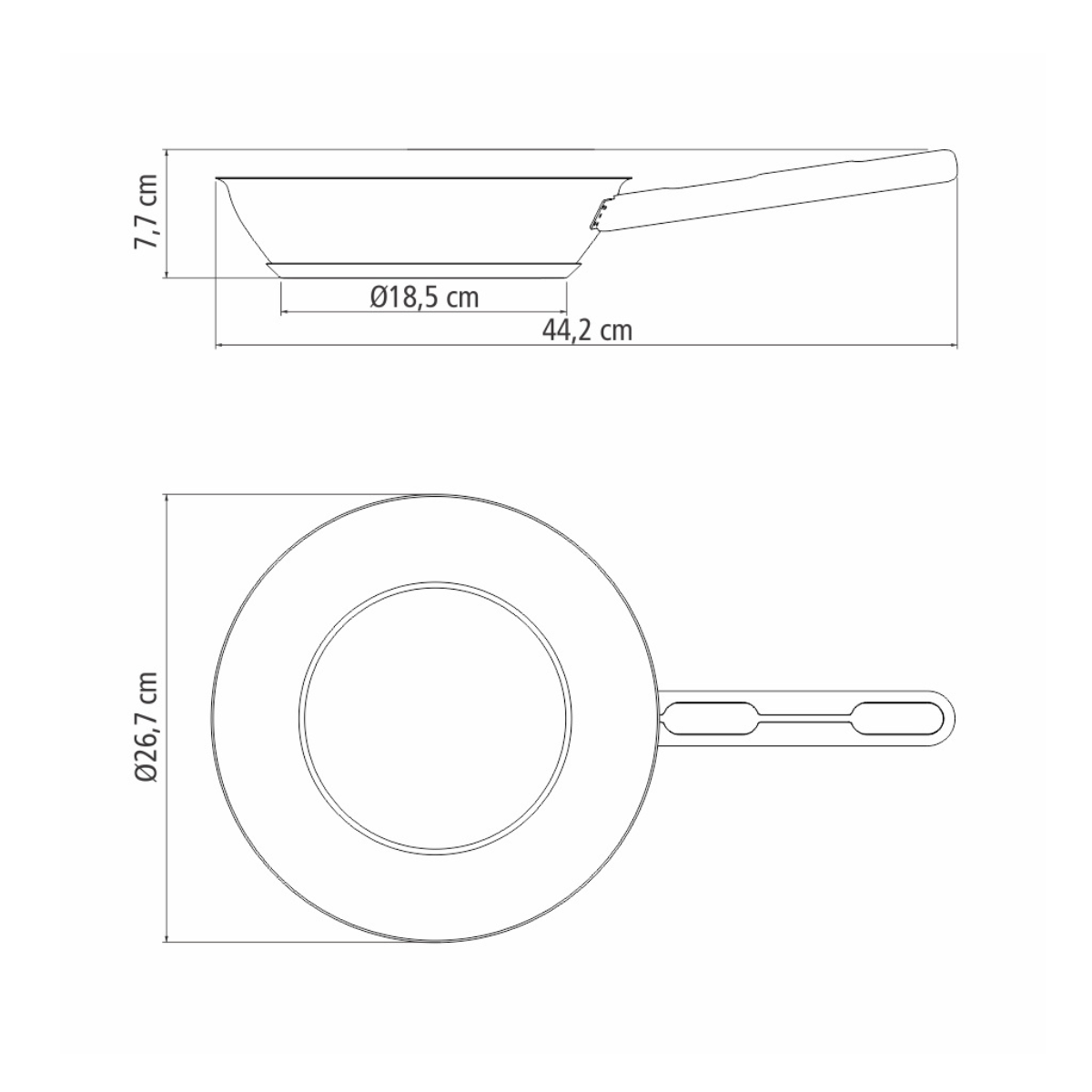 Tramontina Allegra Frying Pan, Stainless Steel, Induction