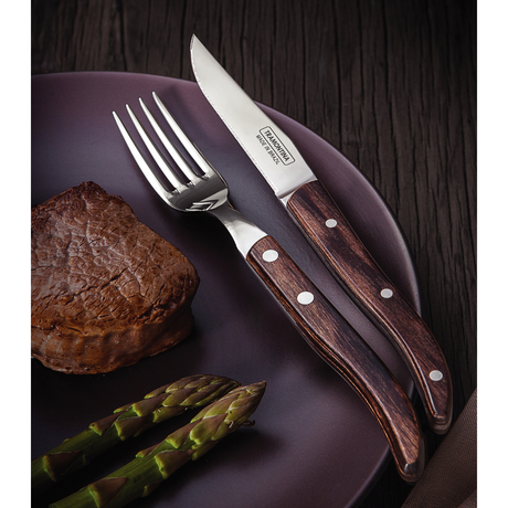 Tramontina Churrasco Steak Flatware Set, 4 Pcs, Stainless Steel