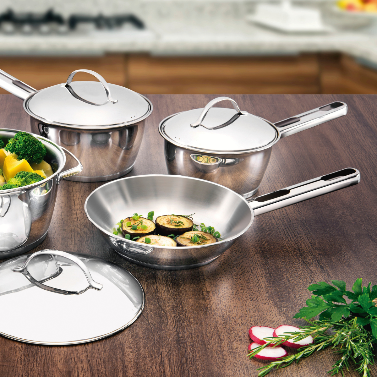 Tramontina Allegra Frying Pan, Stainless Steel, Induction