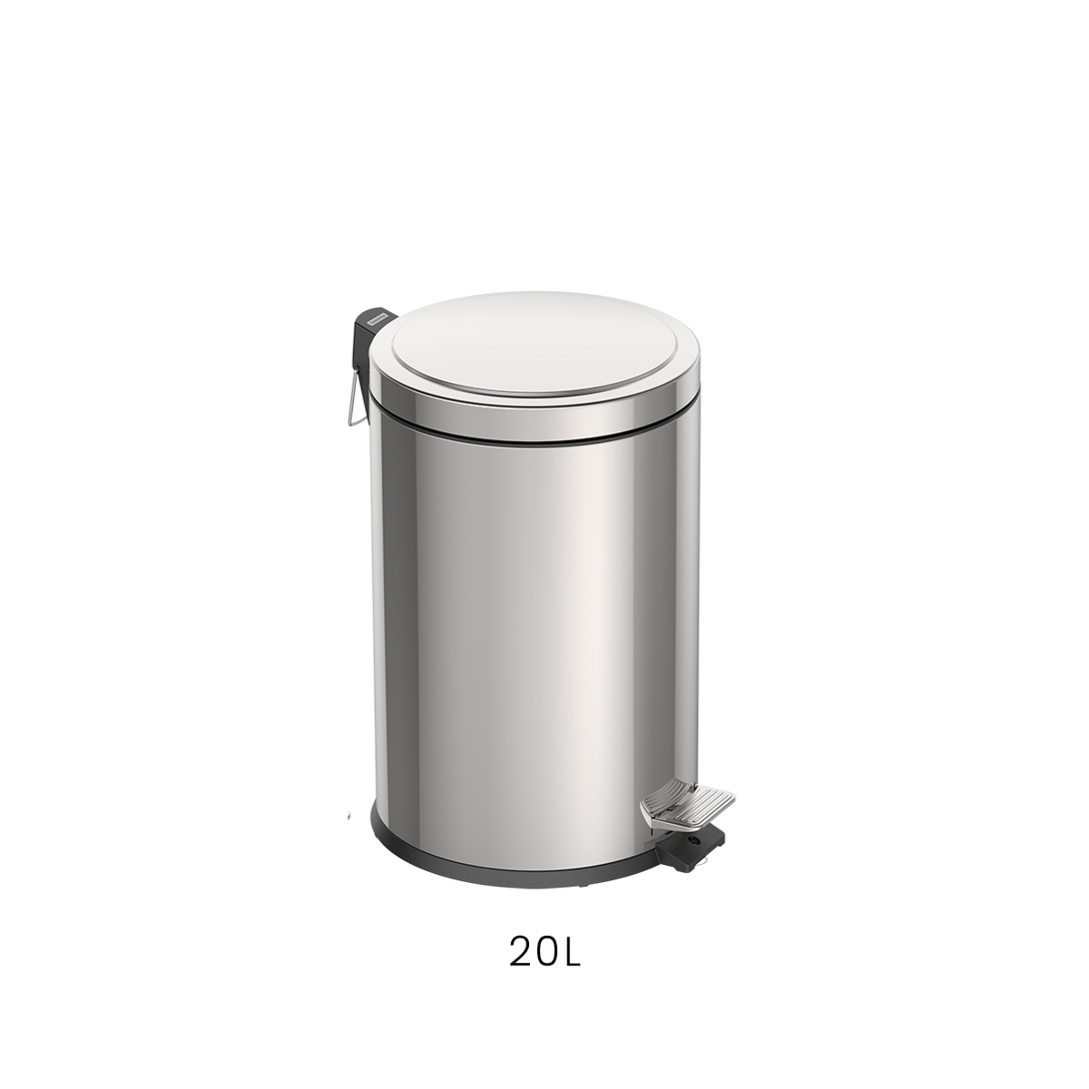 Tramontina Brasil Pedal Trash Bin, Stainless Steel